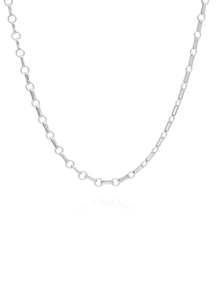 Anna Beck Bar & Ring Chain Collar Necklace - Silver