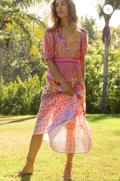 Coral And Pink Dress