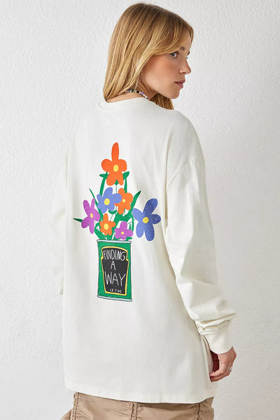 Damson Madder : X Grace Miceli Grace Vase Long Sleeve T-shirt