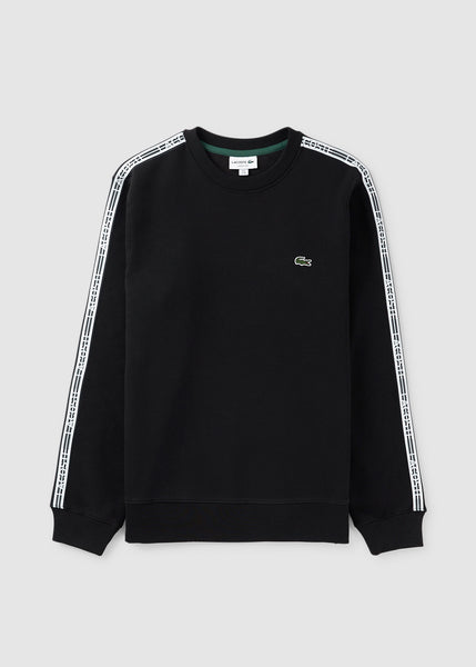 Mens Taped Sleeve Crewneck In Black