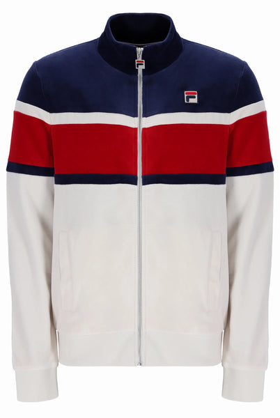 Decker Track Jacket - Gardenia/ Navy/red