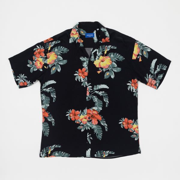Floral Resort Short Sleeve Shirt In Navy