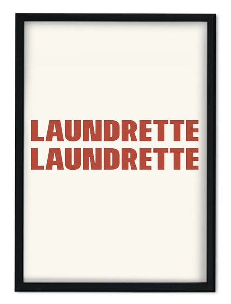 'launderette' Retro Art Print