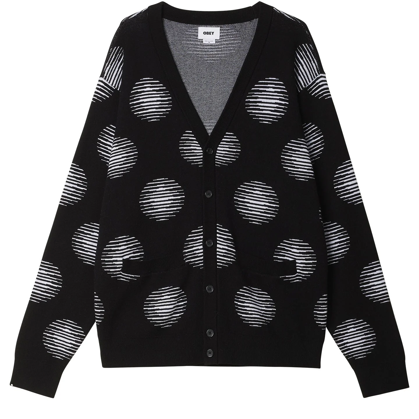 Oval Cardigan - Black Multi