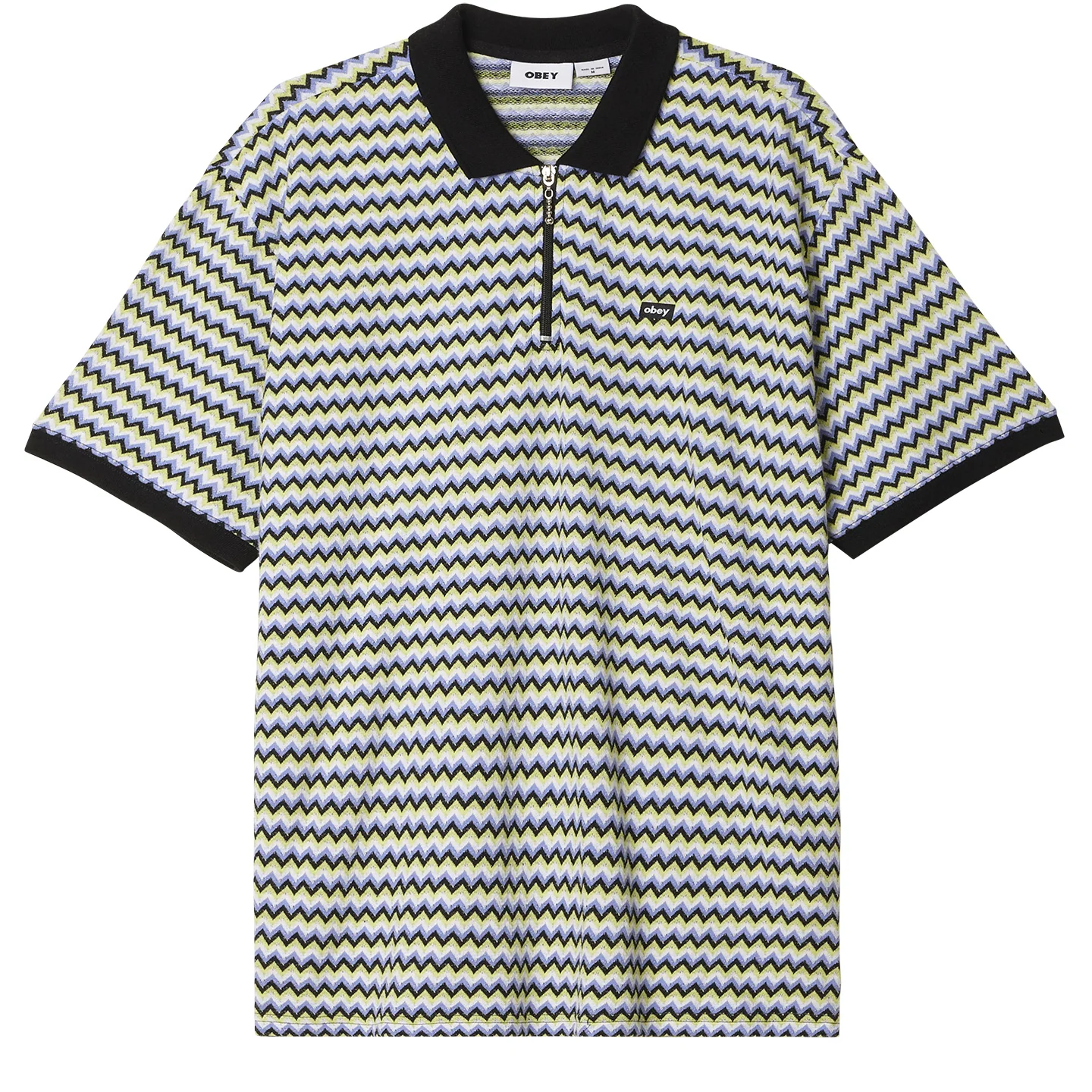 Anno Jacquard Polo - Black Multi