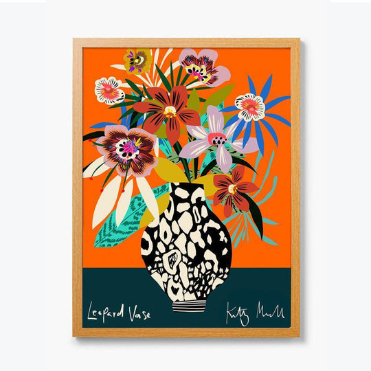 A3 Leopard Vase Giclée Print