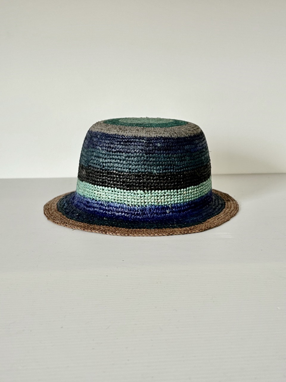 Paul Smith Stripe Crochet Straw Hat Multicolour