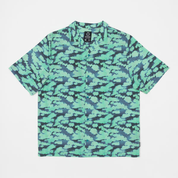 Liquid Cuban Ss Shirt In Jade Floral