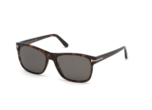 Giulio Polarised Rectangle Acetate Frame Sunglasses Tortoise Shell