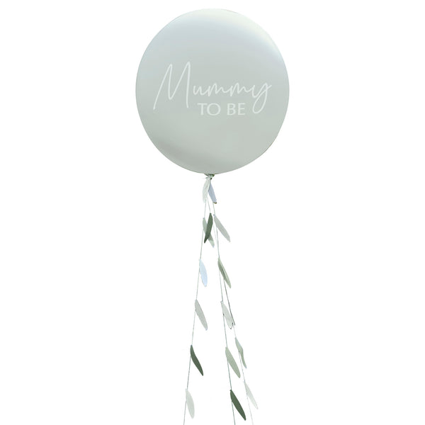 Ginger Ray Mummy To Be Baby Shower Balloon with Botanical Tail