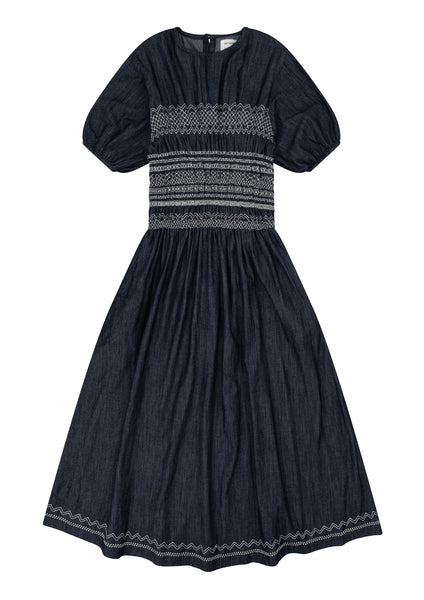 Sally Dress Washed Indigo