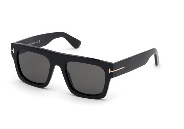 Fausto Squared Acetate Sunglasses Black