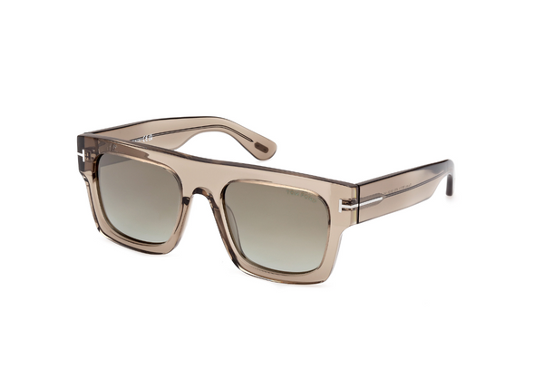 Fausto Squared Acetate Sunglasses Champagne