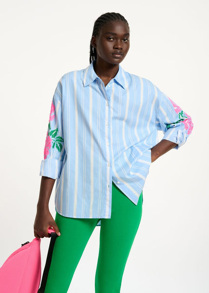 Dorothy Shirt - Light Blue/pink