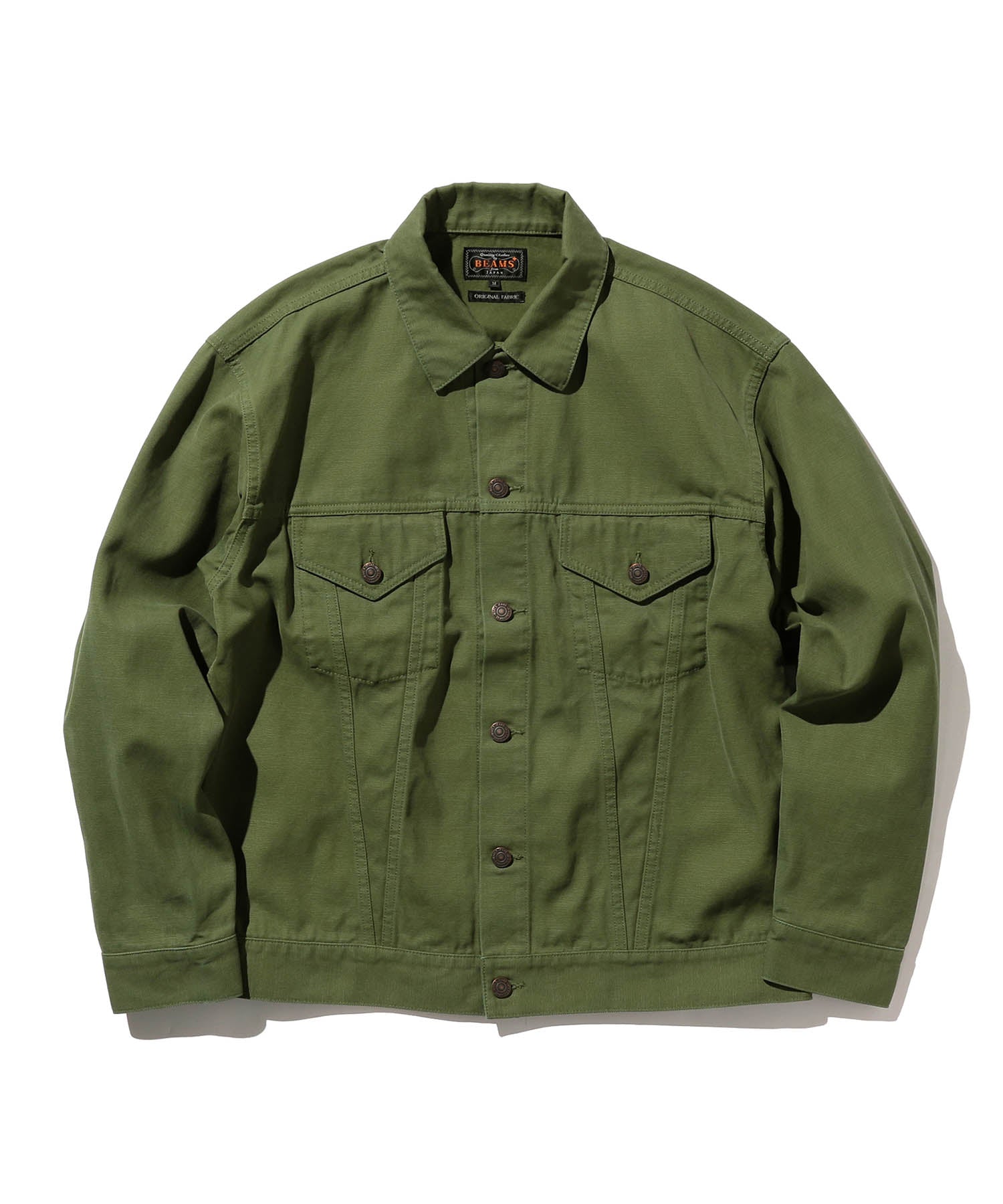 Trucker Jacket Hard Twisted Oxford - Olive