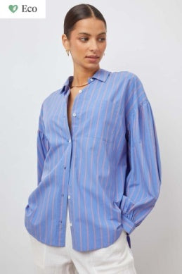 Blue Lima Striped Janae Shirt