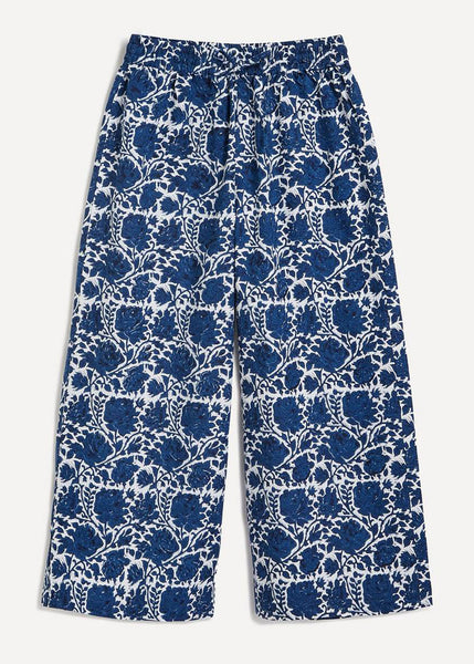 SZ Blockprints Drawstring Trousers - Indigo Rose