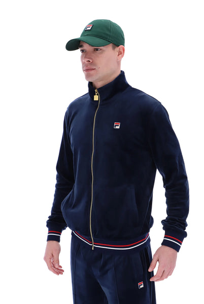 Vintage Velour Track Top Navy