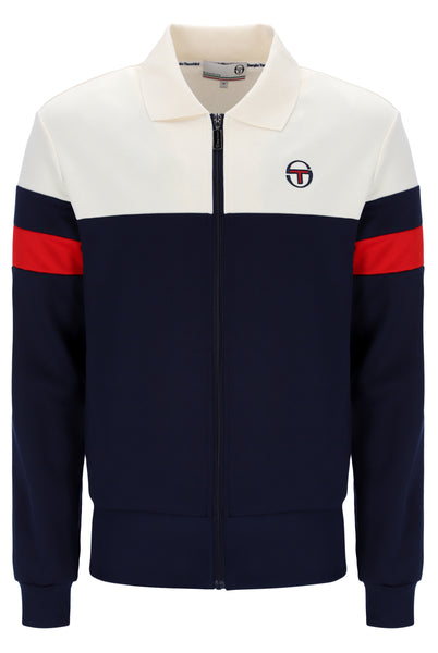 Tomme Track Top - Gardenia/maritime Blue