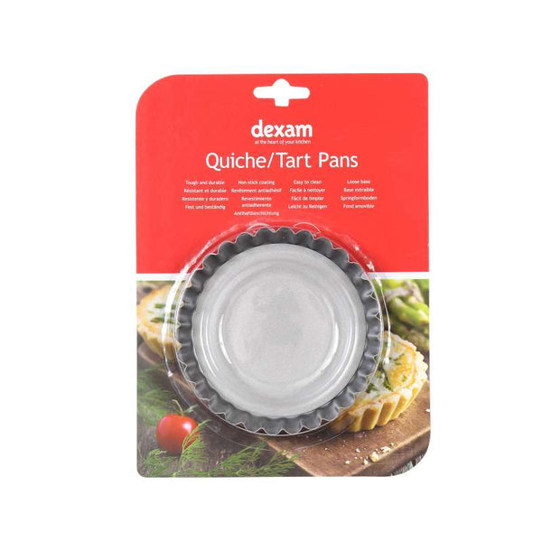 Dexam Set of 4 12cm Non-Stick Quiche/Tart Pans