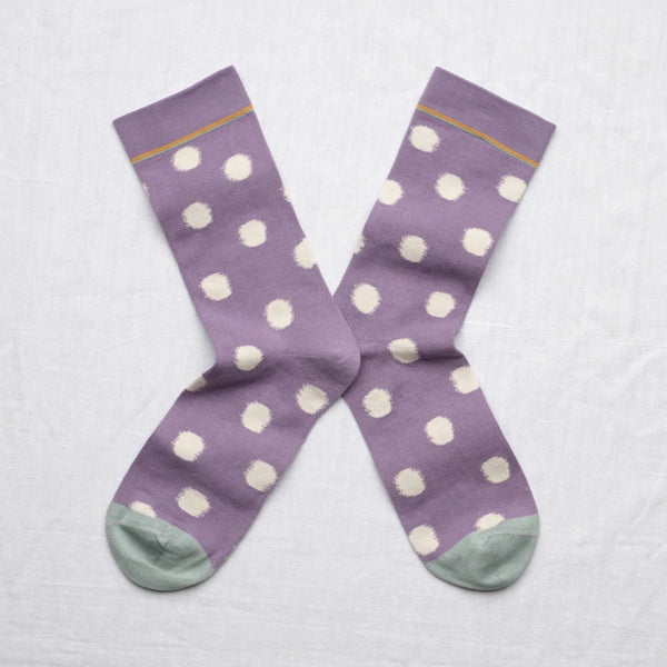 Nocturnal Violet Polka Dot Socks