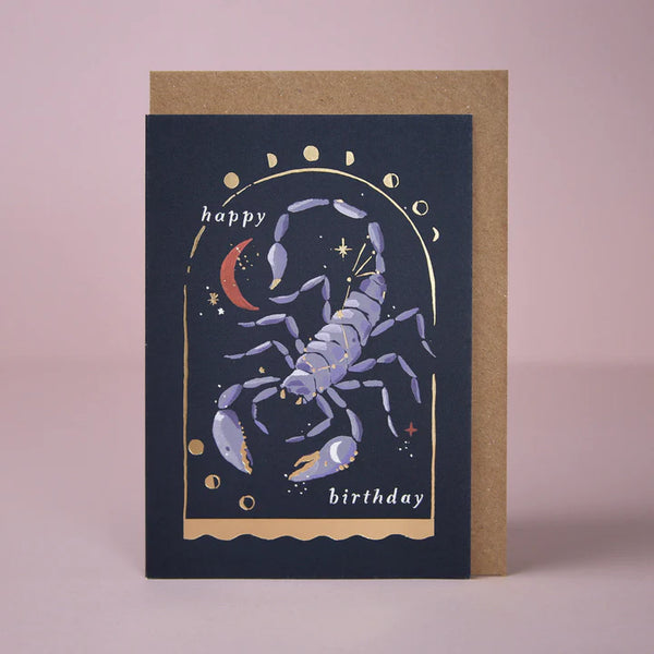 Sister Paper Co Scorpion Zodiac Birthday Card