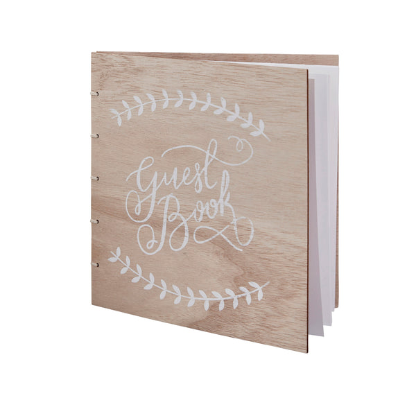 Ginger Ray Wooden Wedding Guest Book