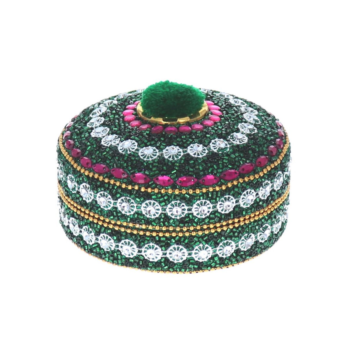 Large Indian Pompom Box