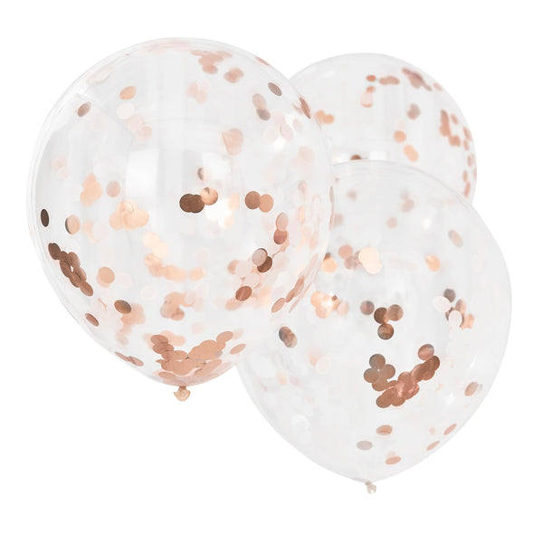 Ginger Ray Giant Rose Gold And Blush Large Confetti Balloons