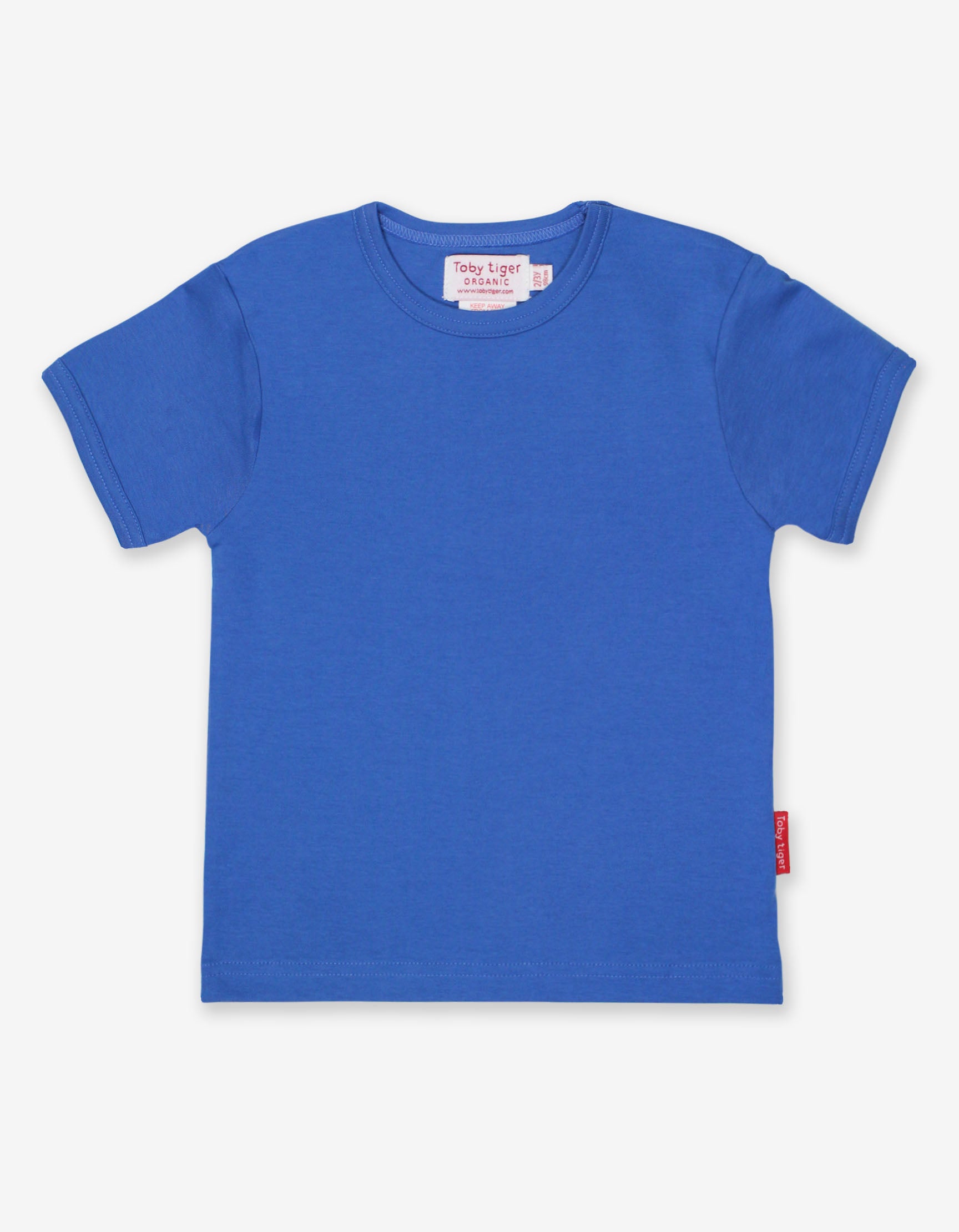 Organic Blue Basic Short-Sleeved T-Shirt