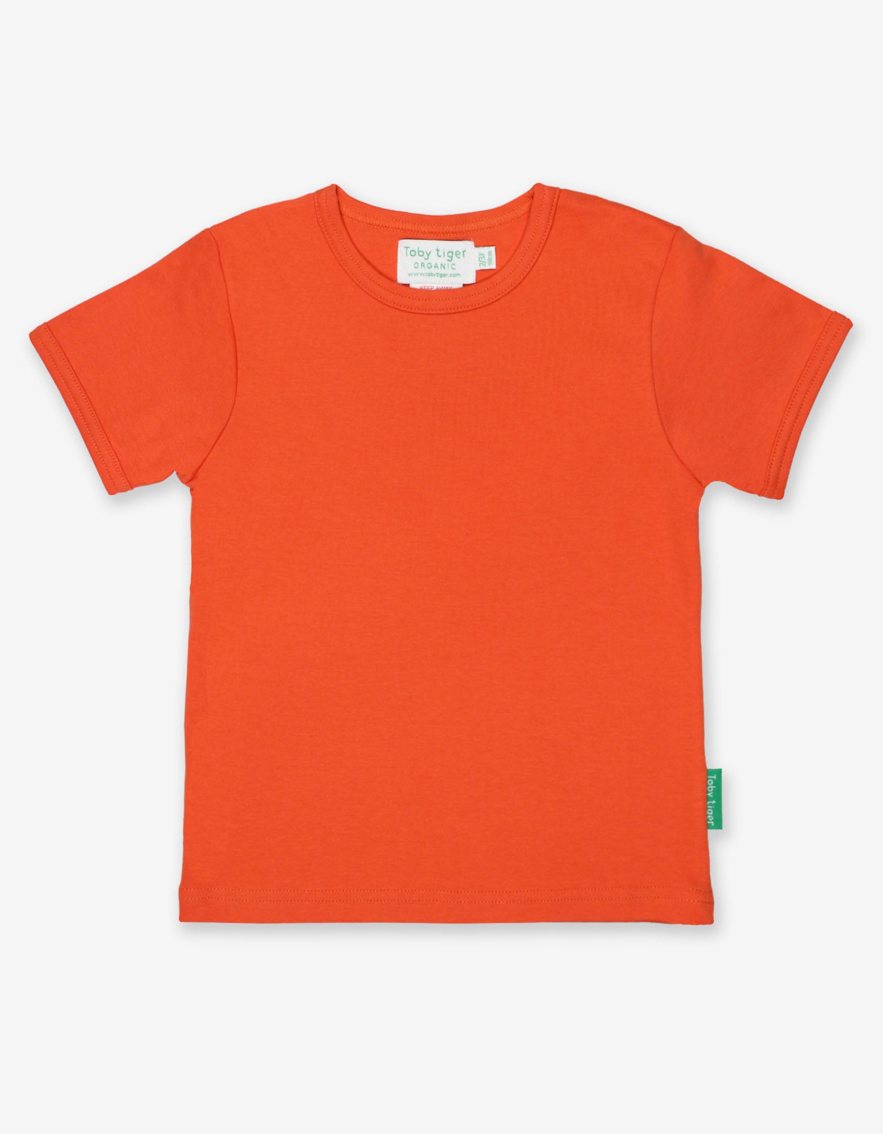 Organic Orange Basic Short Sleeved T Shirt