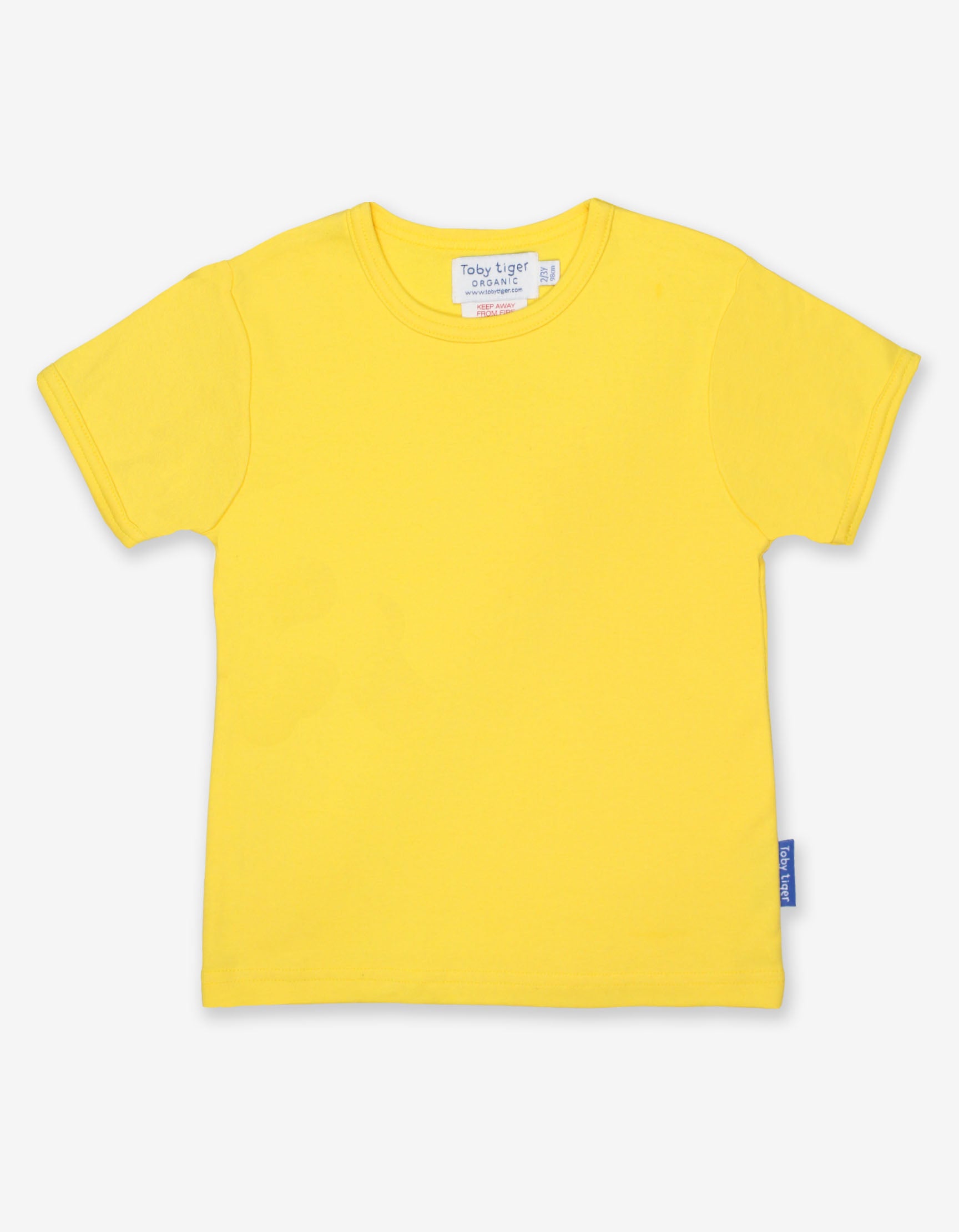 Organic Yellow Basic Short Sleeved T Shirt