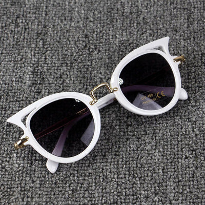 White Retro Kids Sunglasses