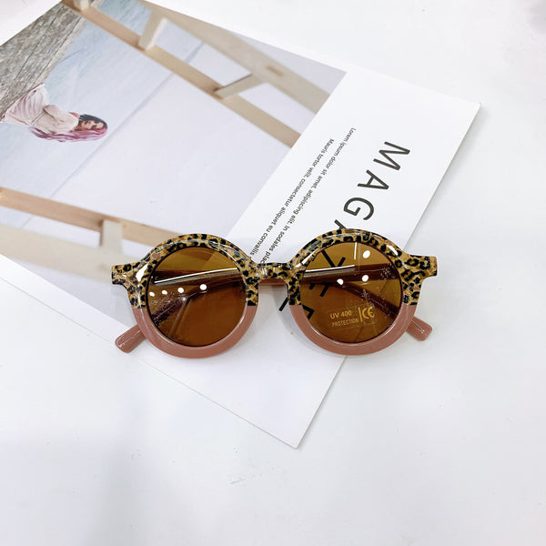 Leopard & Dusty Pink Kids Sunglasses