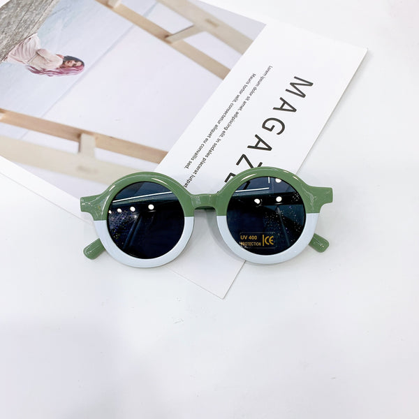 Green & White Kids Sunglasses