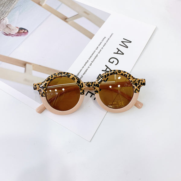 Leopard And Cloud Pink Kids Sunglasses