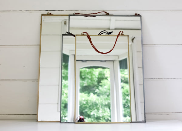 Kiko Rectangular Brass Mirror