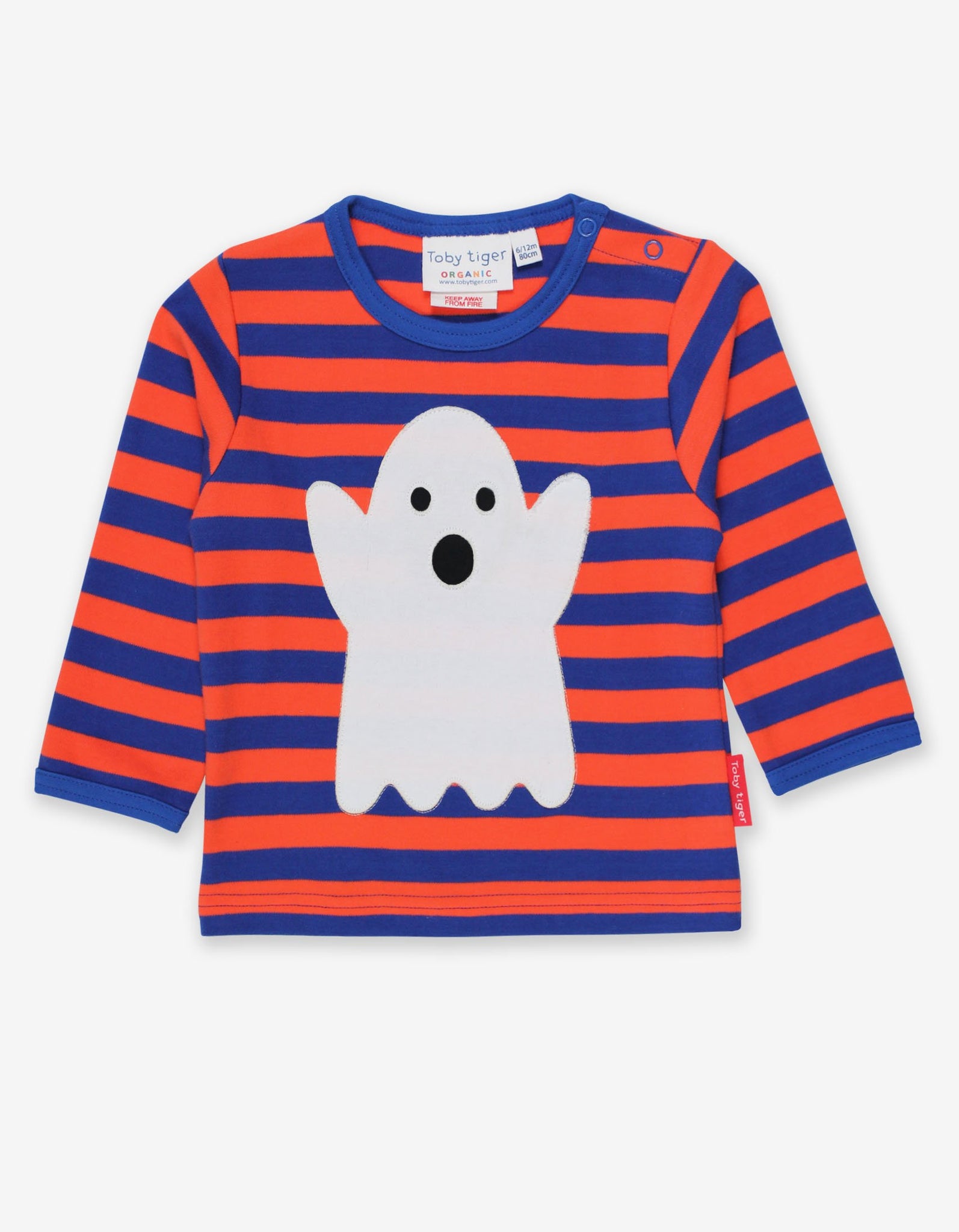 Organic Halloween Ghost Appliqued T Shirt