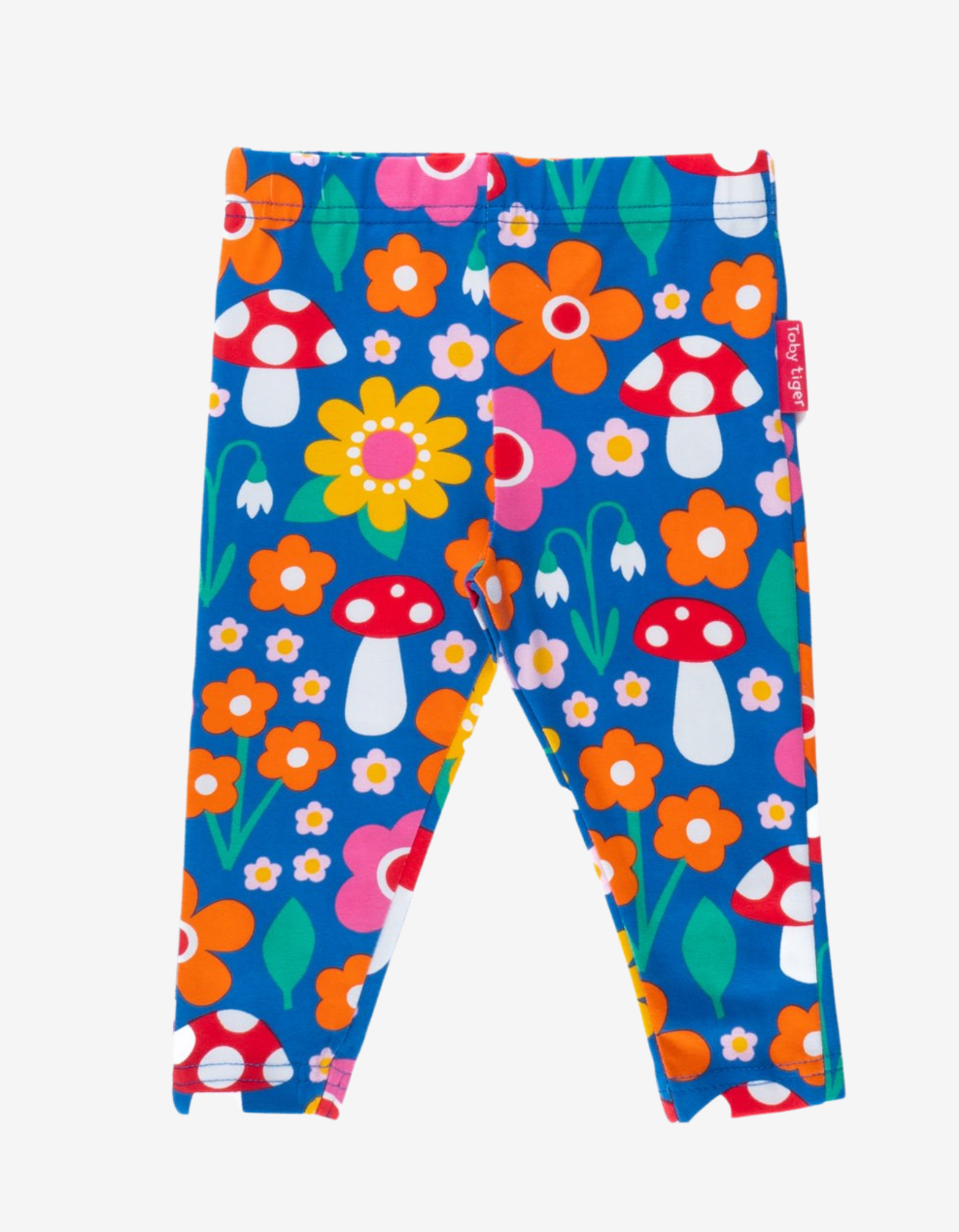 Organic Floral Mushroom Printed Leggings