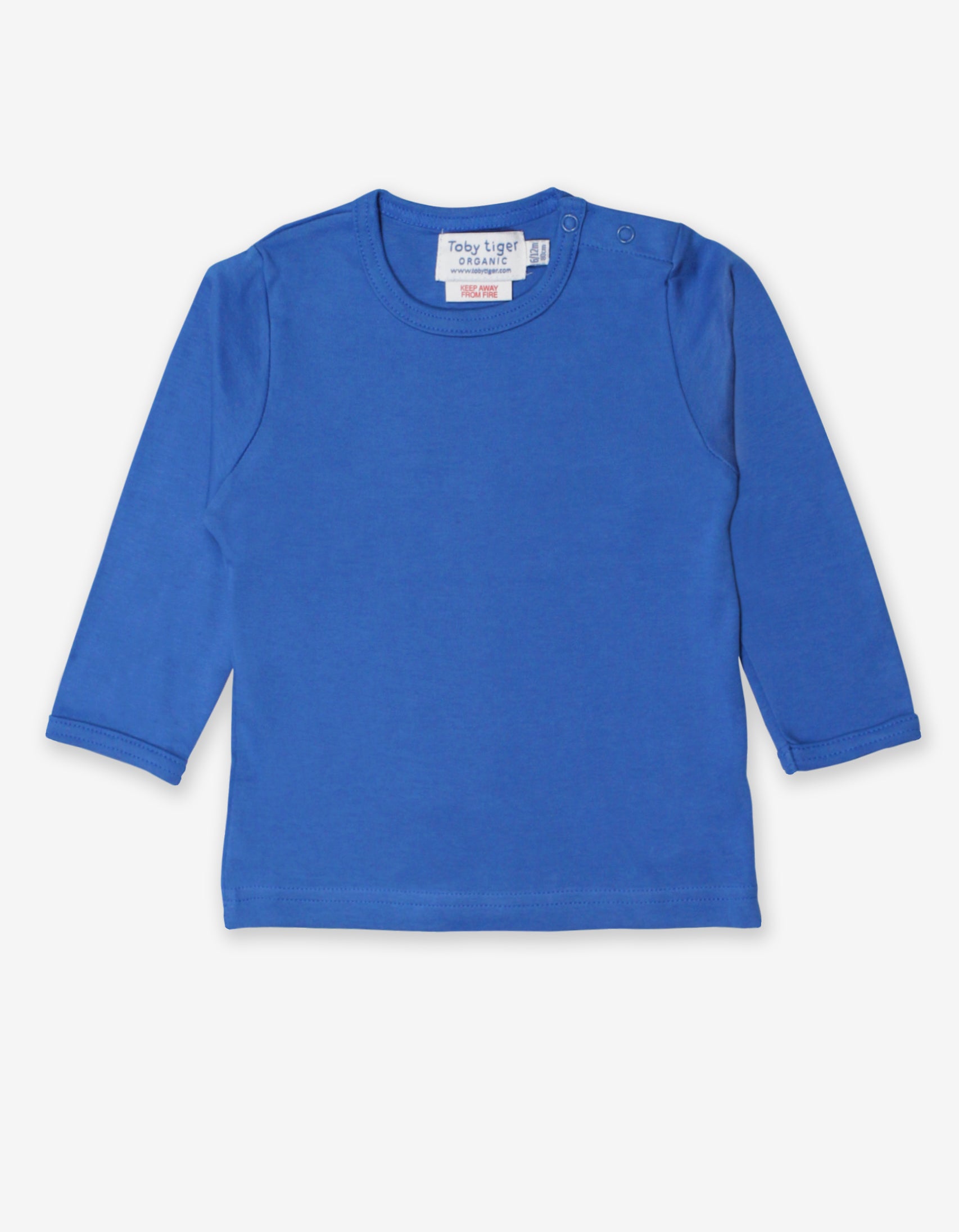 Organic Blue Basic Long Sleeved T Shirt