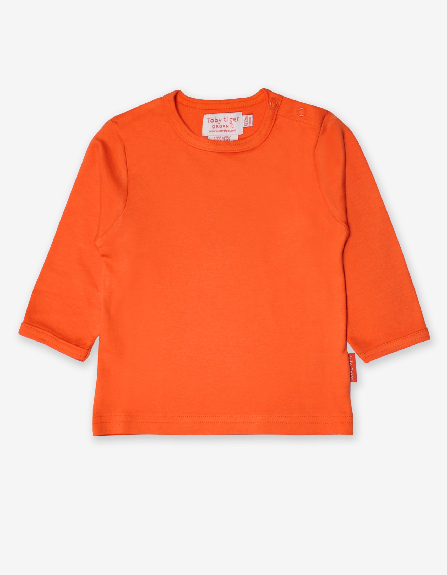 Organic Orange Basic Long Sleeved T Shirt