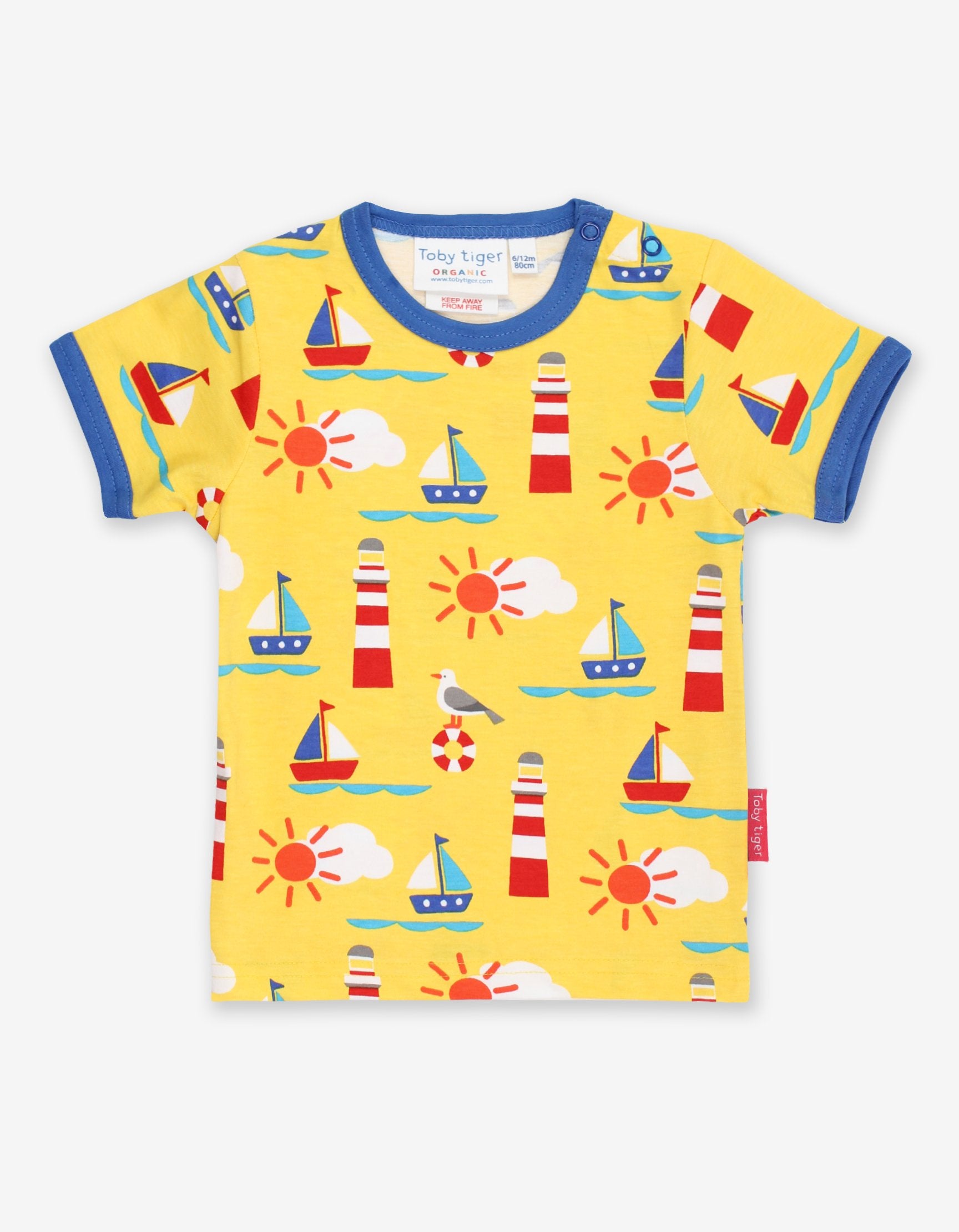 Organic Seaside Printed T Shirt