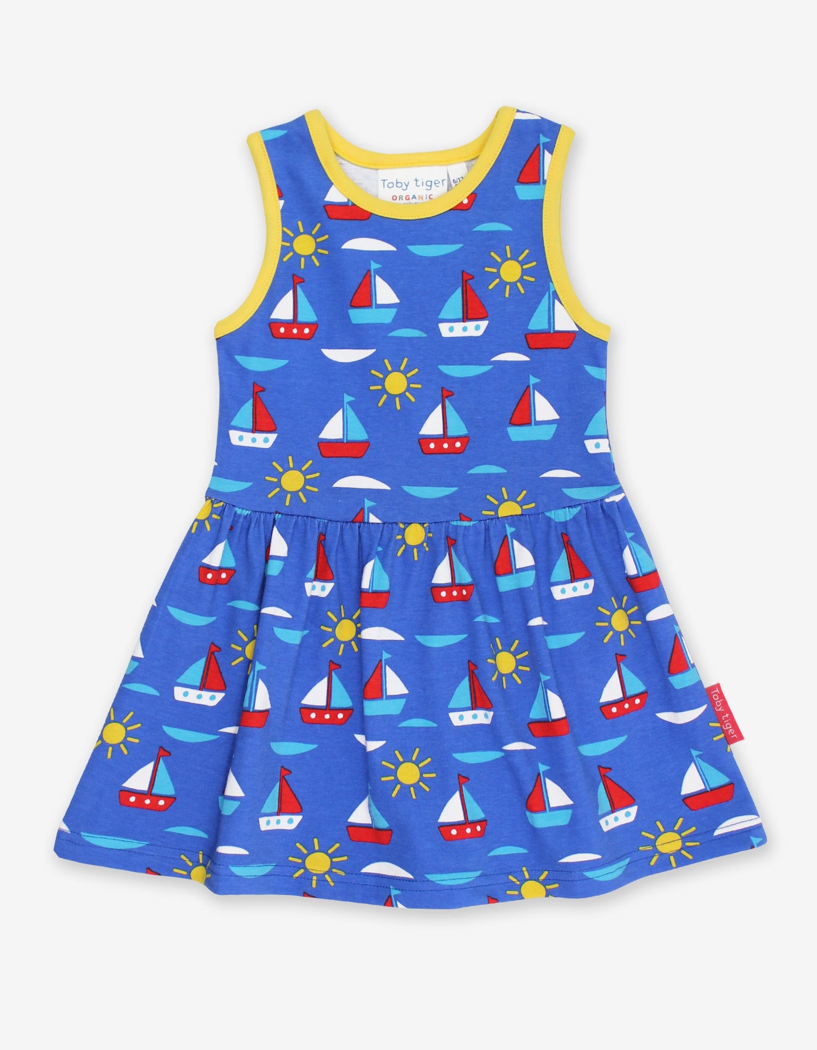 Organic Boat Printed Summer Dress