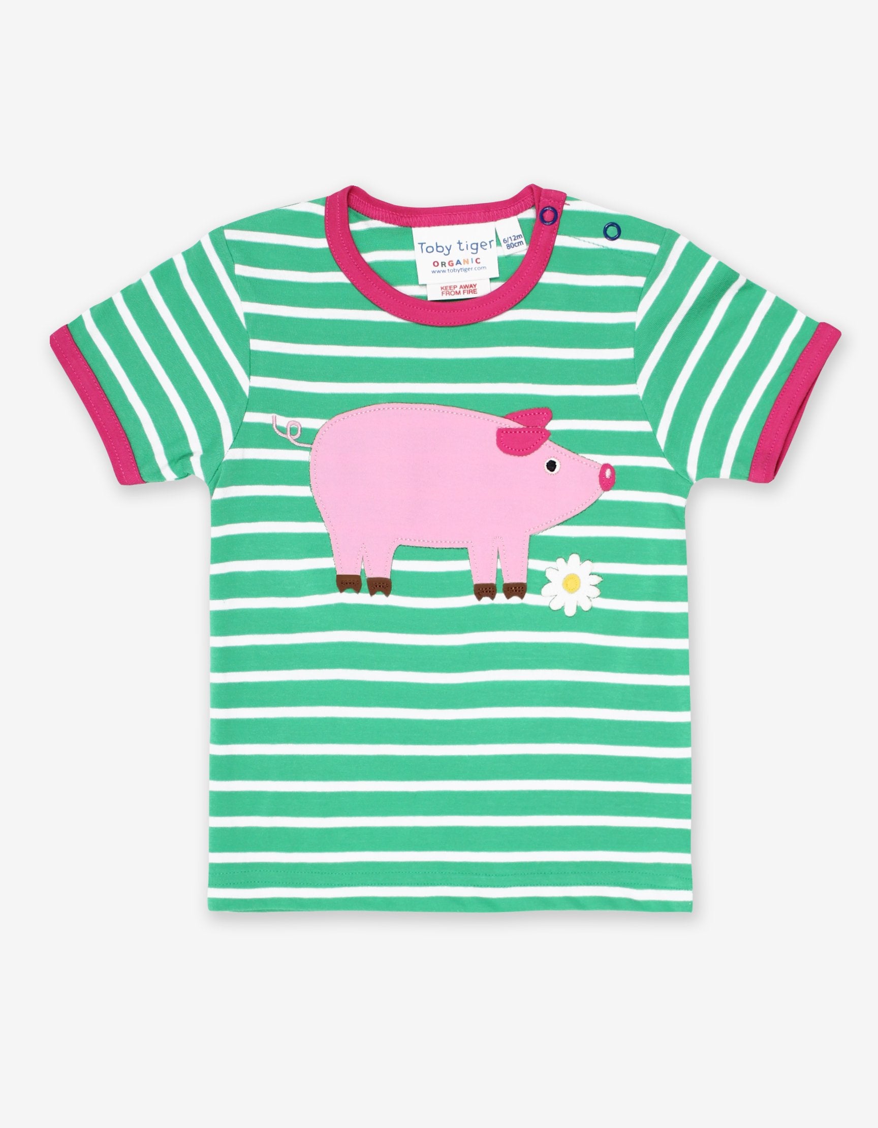 Organic Pig Applique T Shirt