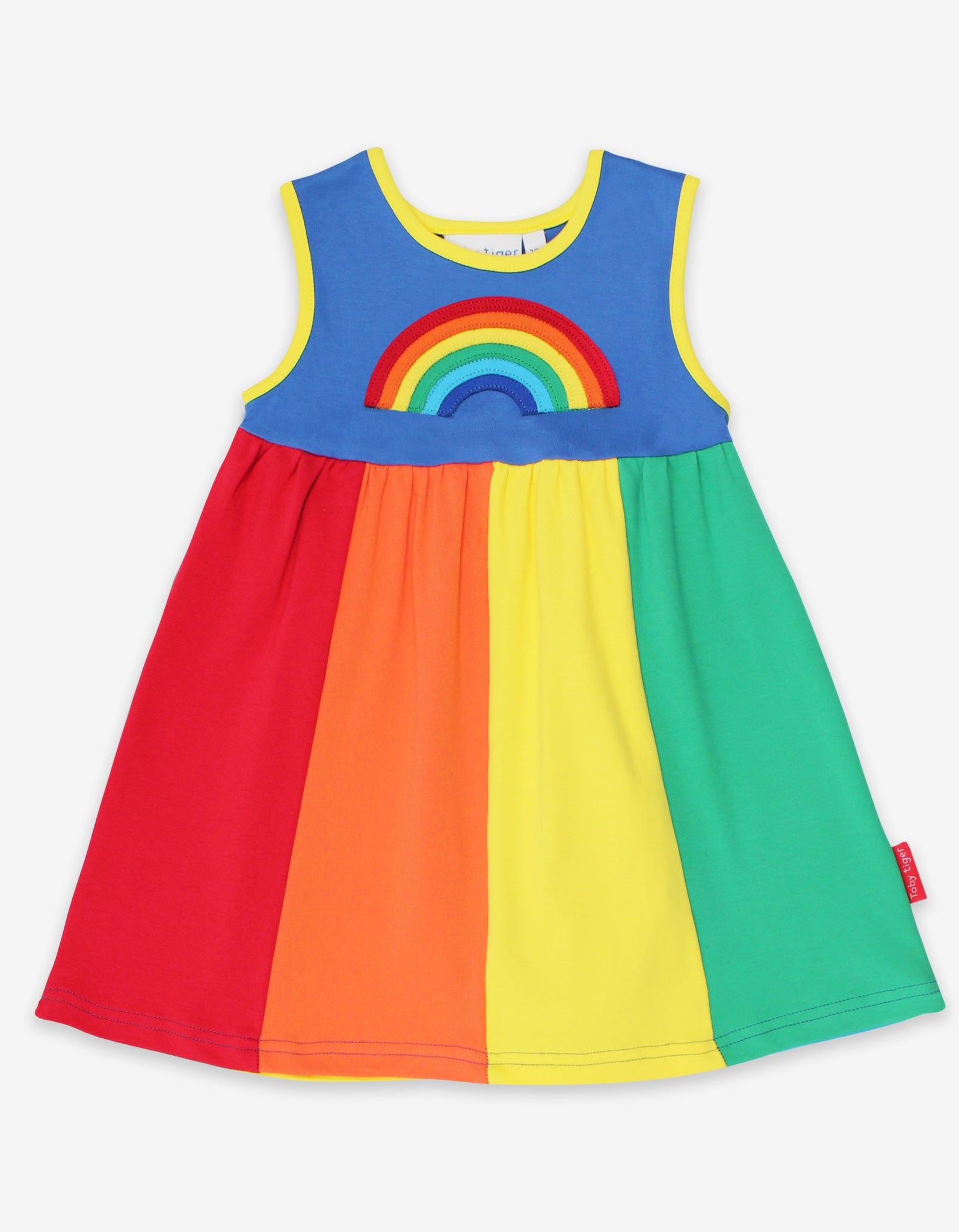 86cm Organic Multi Stripe Pinafore Dress