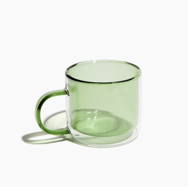 Moss Double Wall Glass Mug