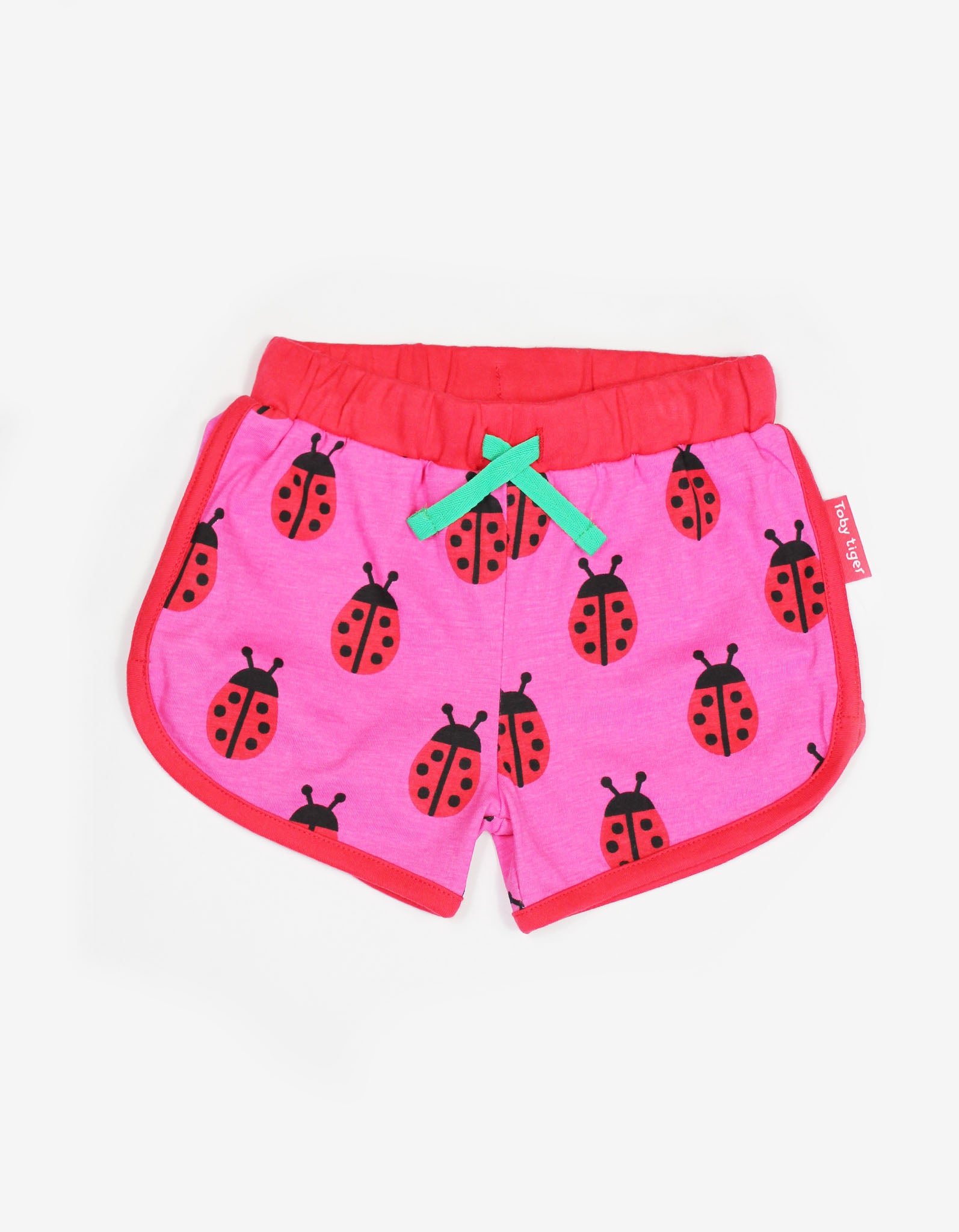 Organic Pink Ladybird Printed Running Shorts