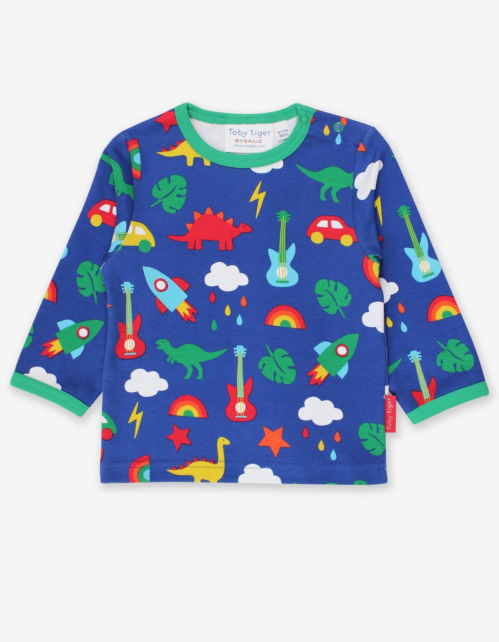 Organic Blue Playtime MixUp Printed T Shirt