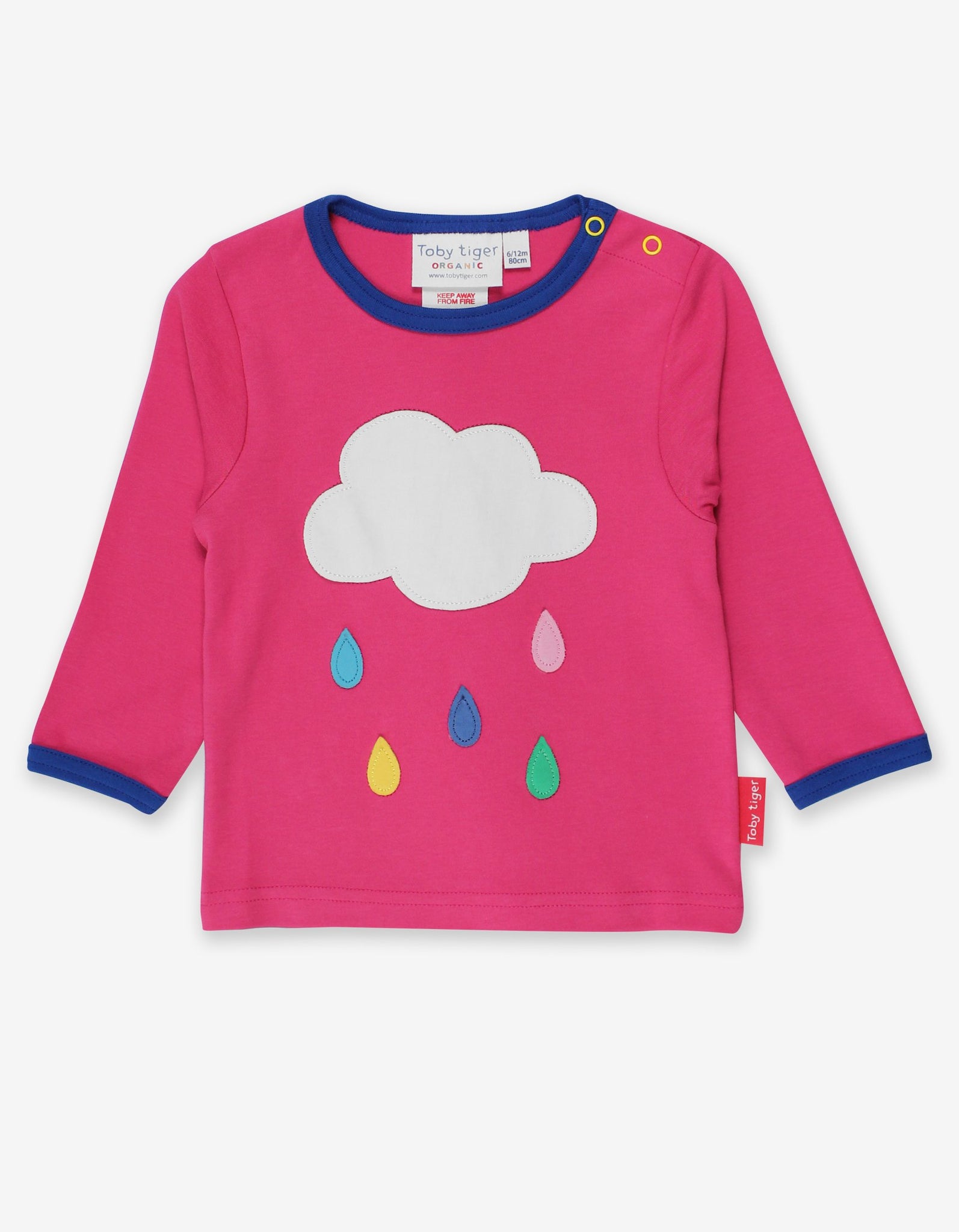 Organic Cloud Printed Applique T Shirt