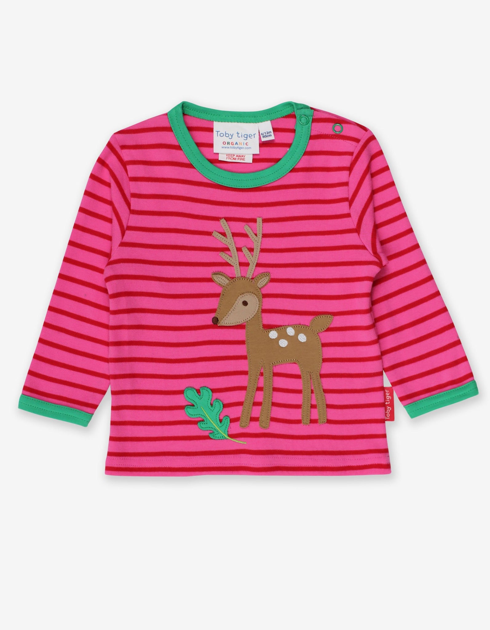 Organic Fawn Printed Applique T Shirt